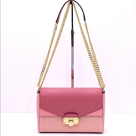 Michael Kors Kingsley Medium Flap Shoulder Bag Crossbody Blossom